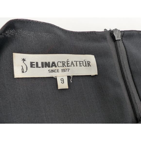 Vintage Elina Createur Burnout Black and Red Floral Women's 9 Dark Romantic - Picture 7 of 9